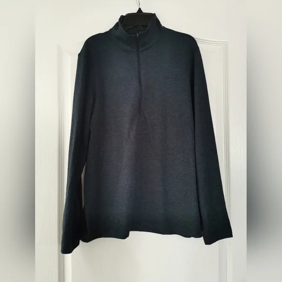 Lululemon Soft Jersey Half Zip Size Small, Heathered Classic Navy - Picture 6 of 11